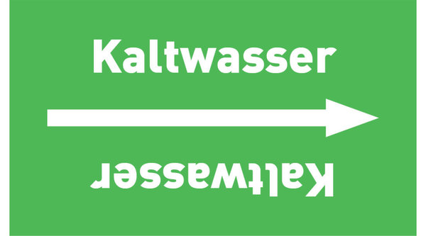 Kennzeichnungsband Kaltwasser grün/weiß, ab Ø 50 mm 33 m/Rolle