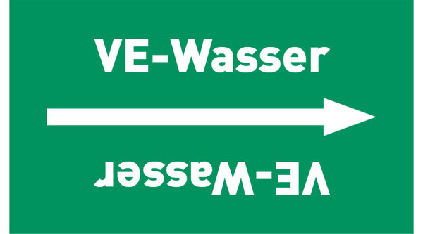 Rohrleitungsband VE-Wasser grün/weiß, ab Ø 50 mm 33 m/Rolle