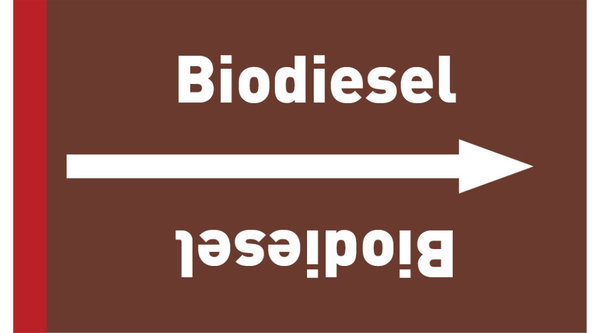 Rohrleitungsband Biodiesel braun/weiß ab Ø 50 mm 33 m/Rolle