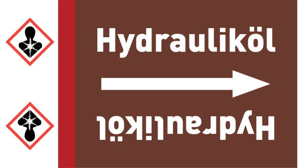 Rohrleitungsband Hydrauliköl braun/weiß ab Ø 50 mm 33 m/Rolle