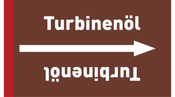 Rohrleitungsband Turbinenöl braun/weiß ab Ø 50 mm 33 m/Rolle
