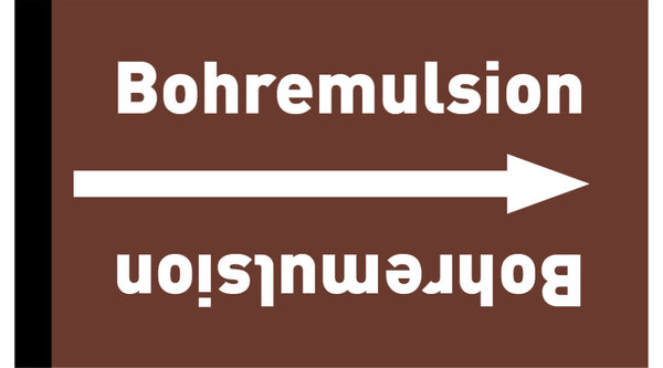 Rohrleitungsband Bohremulsion braun/weiß ab Ø 50 mm 33 m/Rolle
