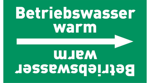 Rohrleitungsband Betriebswasser warm grün/weiß ab Ø 50 mm 33 m/Rolle