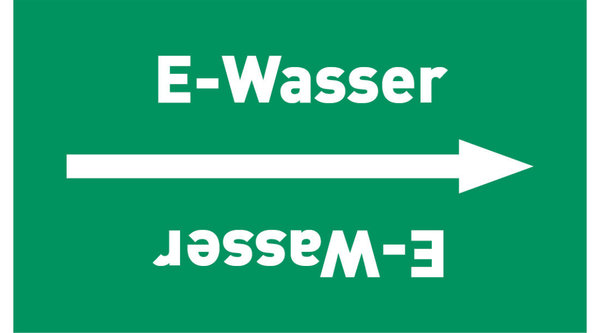Rohrleitungsband E-Wasser grün/weiß ab Ø 50 mm 33 m/Rolle