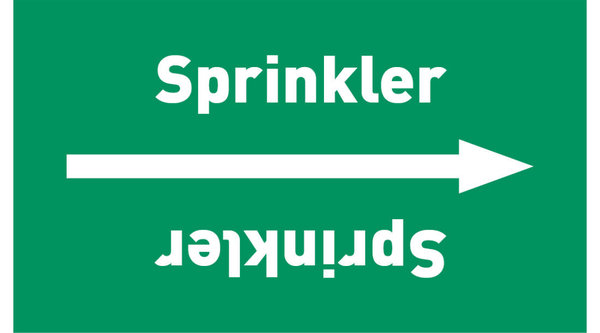 Rohrleitungsband Sprinkler grün/weiß ab Ø 50 mm 33 m/Rolle