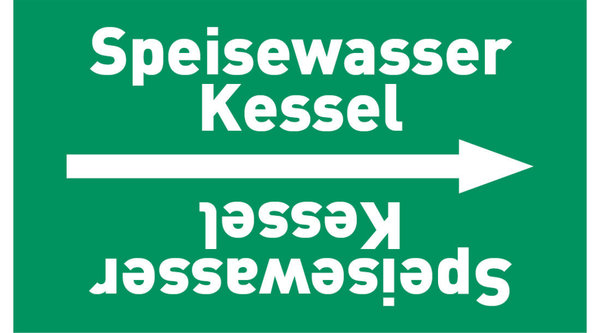 Rohrleitungsband Speisewasser Kessel grün/weiß ab Ø 50 mm 33 m/Rolle
