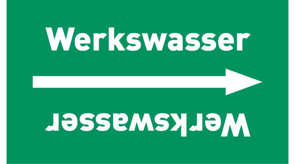 Rohrleitungsband Werkswasser grün/weiß ab Ø 50 mm 33 m/Rolle