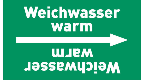 Rohrleitungsband Weichwasser warm grün/weiß ab Ø 50 mm 33 m/Rolle