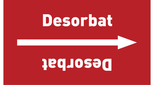 Rohrleitungsband Desorbat rot/weiß ab Ø 50 mm 33 m/Rolle