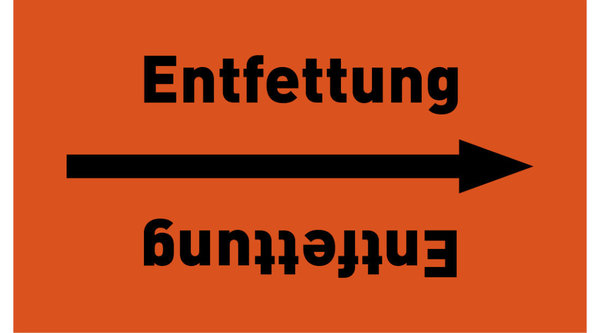 Rohrleitungsband Entfettung orange/schwarz ab Ø 50 mm 33 m/Rolle