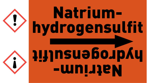 Rohrleitungsband Natriumhydrogensulfit orange/schwarz ab Ø 50 mm 33 m/Rolle