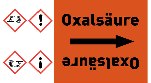 Rohrleitungsband Oxalsäure orange/schwarz ab Ø 50 mm 33 m/Rolle
