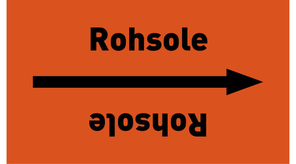Rohrleitungsband Rohsole orange/schwarz ab Ø 50 mm 33 m/Rolle