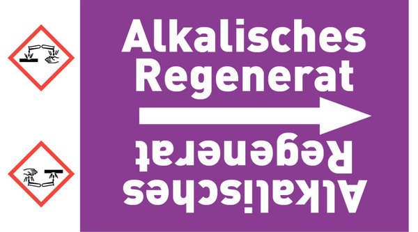 Rohrleitungsband Alkalisches Regenerat violett/weiß ab Ø 50 mm 33 m/Rolle