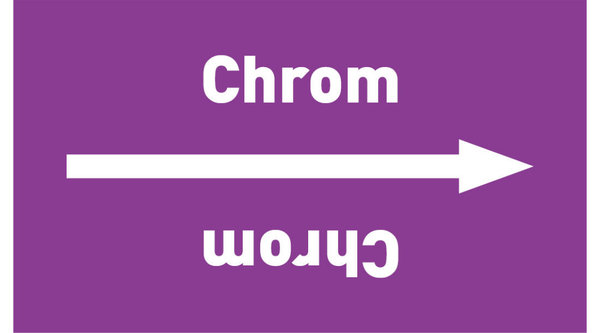 Rohrleitungsband Chrom violett/weiß ab Ø 50 mm 33 m/Rolle