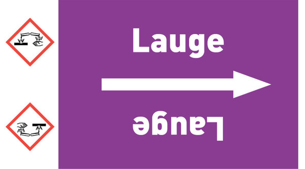 Rohrleitungsband Lauge violett/weiß ab Ø 50 mm 33 m/Rolle