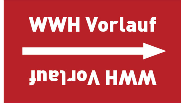 Rohrleitungsband WWH Vorlauf rot/weiß bis Ø 50 mm 33 m/Rolle