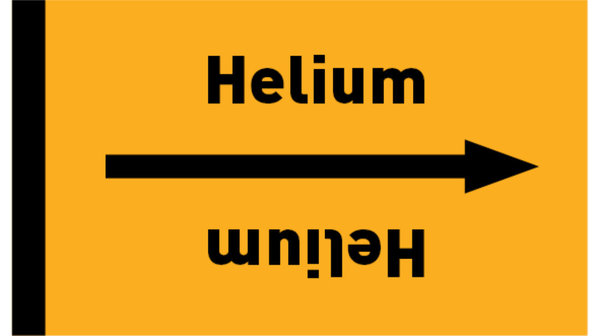 Rohrleitungsband Helium gelb/schwarz bis Ø 50 mm 33 m/Rolle