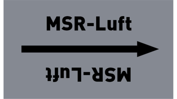 Rohrleitungsband MSR-Luft grau/schwarz bis Ø 50 mm 33 m/Rolle