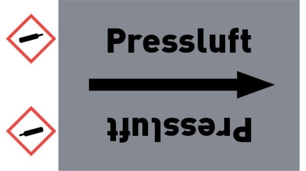 Rohrleitungsband Pressluft grau/schwarz bis Ø 50 mm 33 m/Rolle