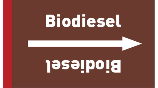 Rohrleitungsband Biodiesel braun/weiß bis Ø 50 mm 33 m/Rolle