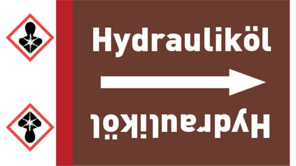 Rohrleitungsband Hydrauliköl braun/weiß bis Ø 50 mm 33 m/Rolle