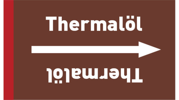 Rohrleitungsband Thermalöl braun/weiß bis Ø 50 mm 33 m/Rolle
