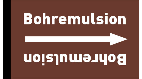 Rohrleitungsband Bohremulsion braun/weiß bis Ø 50 mm 33 m/Rolle