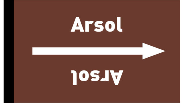 Rohrleitungsband Arsol braun/weiß bis Ø 50 mm 33 m/Rolle