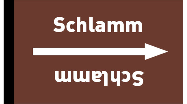 Rohrleitungsband Schlamm braun/weiß bis Ø 50 mm 33 m/Rolle