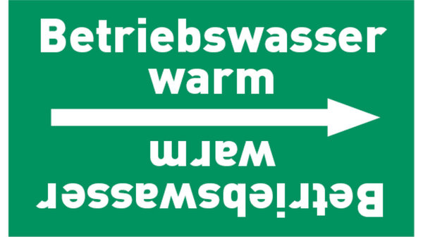 Rohrleitungsband Betriebswasser warm grün/weiß bis Ø 50 mm 33 m/Rolle