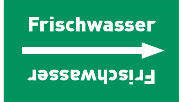 Rohrleitungsband Frischwasser grün/weiß bis Ø 50 mm 33 m/Rolle