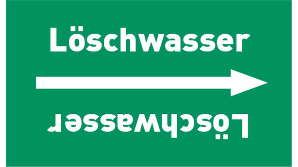 Rohrleitungsband Löschwasser grün/weiß bis Ø 50 mm 33 m/Rolle