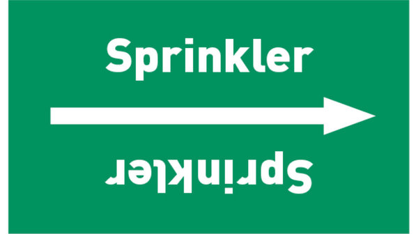 Rohrleitungsband Sprinkler grün/weiß bis Ø 50 mm 33 m/Rolle