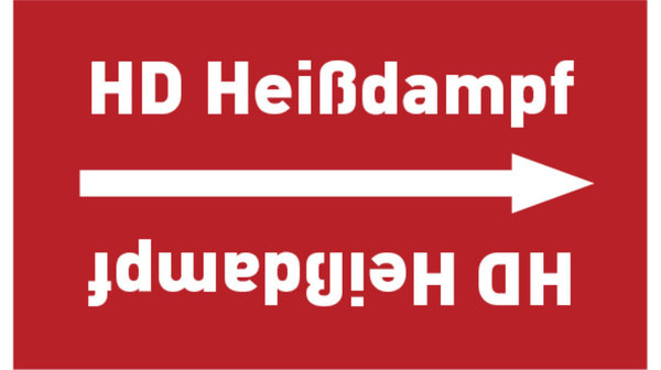 Rohrleitungsband HD Heißdampf rot/weiß bis Ø 50 mm 33 m/Rolle