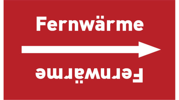 Rohrleitungsband Fernwärme rot/weiß bis Ø 50 mm 33 m/Rolle