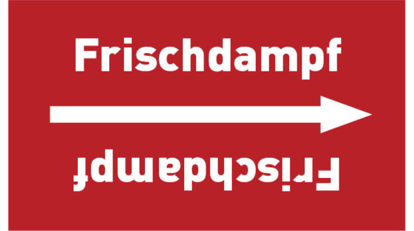 Rohrleitungsband Frischdampf rot/weiß bis Ø 50 mm 33 m/Rolle