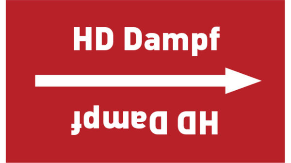 Rohrleitungsband HD Dampf rot/weiß bis Ø 50 mm 33 m/Rolle