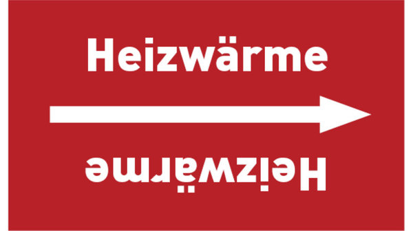 Rohrleitungsband Heizwärme rot/weiß bis Ø 50 mm 33 m/Rolle