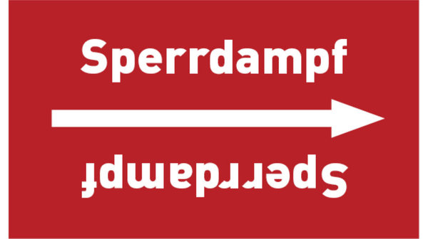 Rohrleitungsband Sperrdampf rot/weiß bis Ø 50 mm 33 m/Rolle