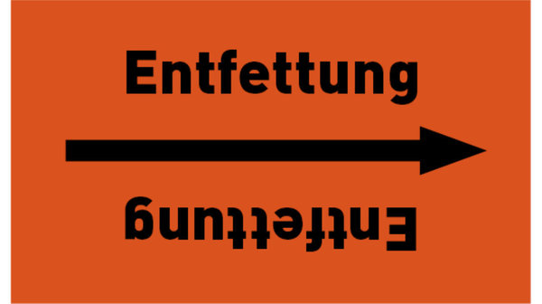 Rohrleitungsband Entfettung orange/schwarz bis Ø 50 mm 33 m/Rolle