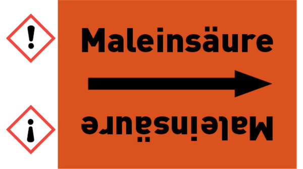 Rohrleitungsband Maleinsäure orange/schwarz bis Ø 50 mm 33 m/Rolle