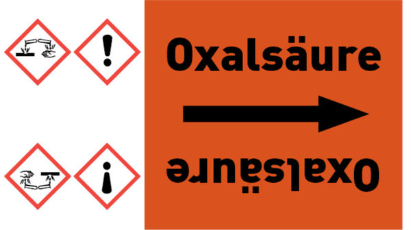 Rohrleitungsband Oxalsäure orange/schwarz bis Ø 50 mm 33 m/Rolle