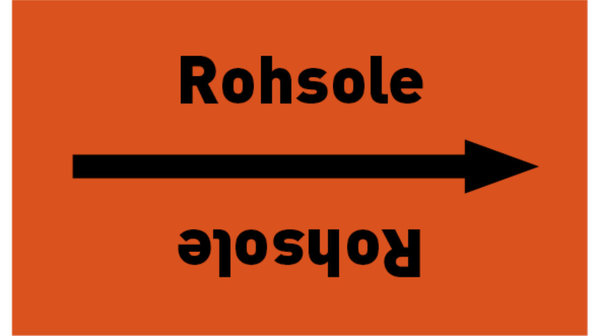 Rohrleitungsband Rohsole orange/schwarz bis Ø 50 mm 33 m/Rolle