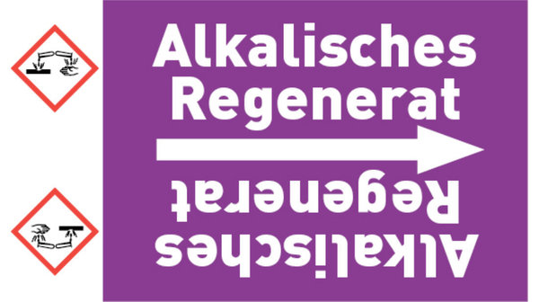 Rohrleitungsband Alkalisches Regenerat violett/weiß bis Ø 50 mm 33 m/Rolle