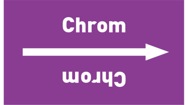Rohrleitungsband Chrom violett/weiß bis Ø 50 mm 33 m/Rolle