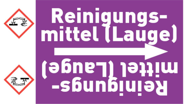Rohrleitungsband Reinigungsmittel (Lauge) violett/weiß bis Ø 50 mm 33 m/Rolle
