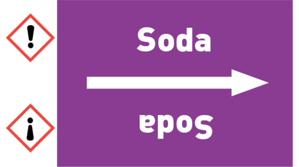 Rohrleitungsband Soda violett/weiß bis Ø 50 mm 33 m/Rolle